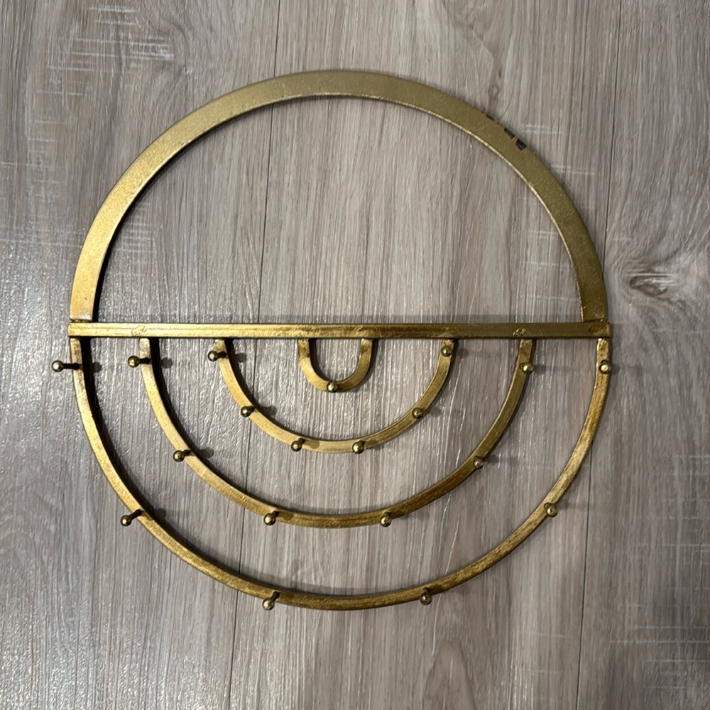 Urban Outfitters Gold Jewelry Storage Hanging Mirror